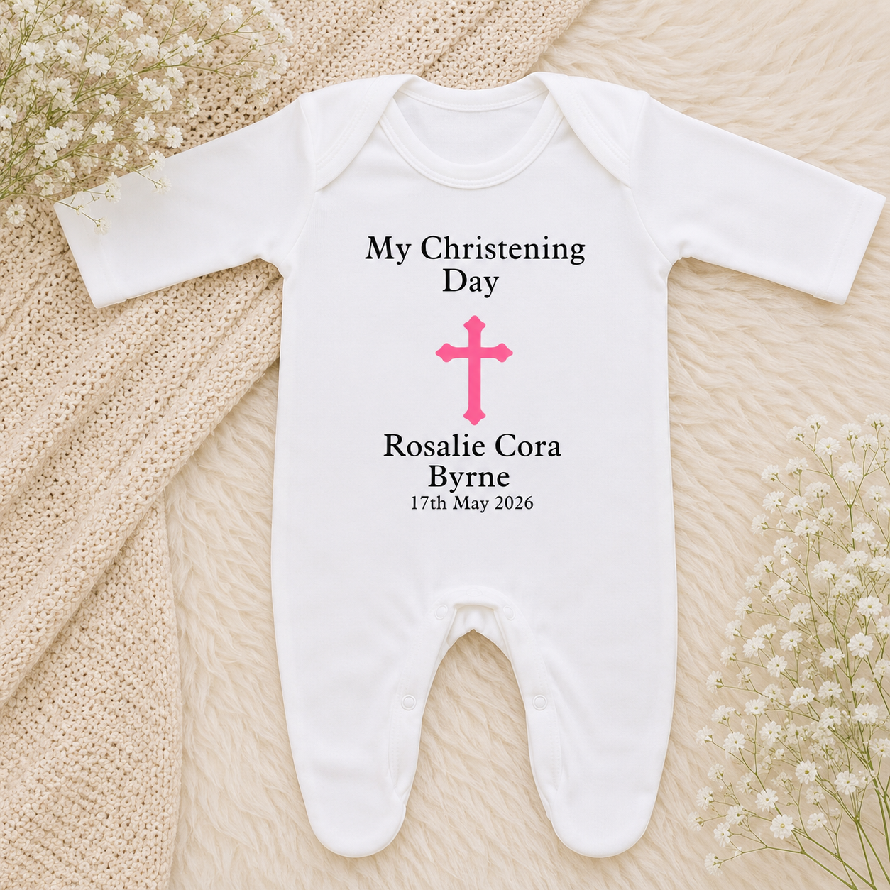Christening Day Sleepsuit ✨