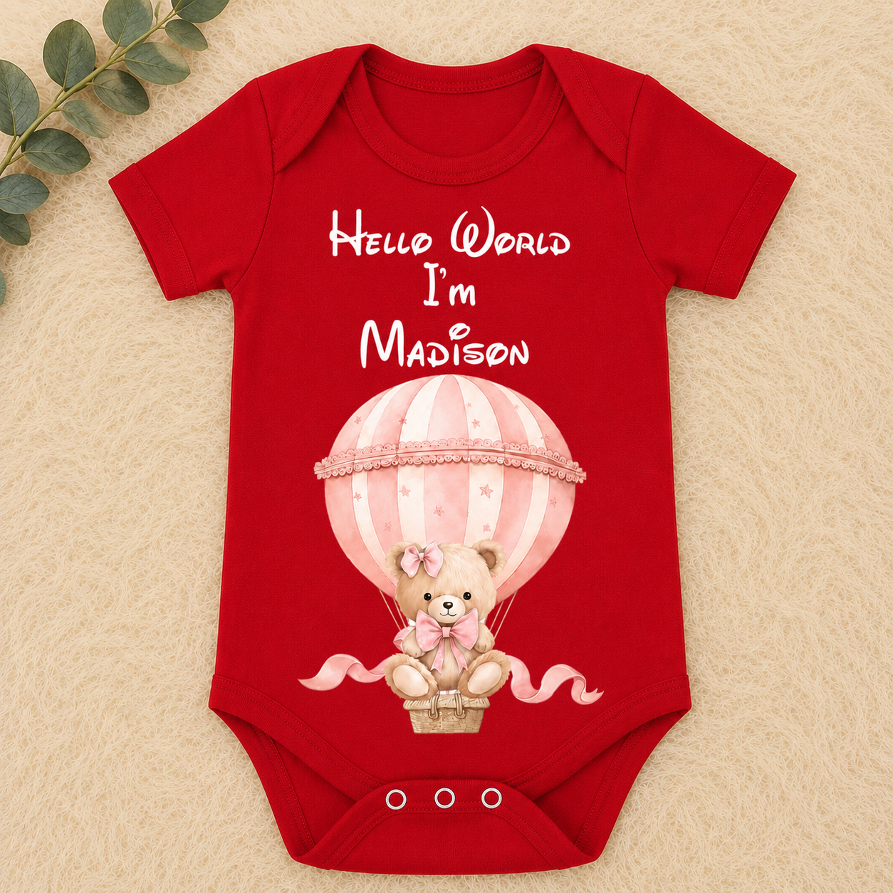 Personalised “Hello World I’m…” Baby Vest