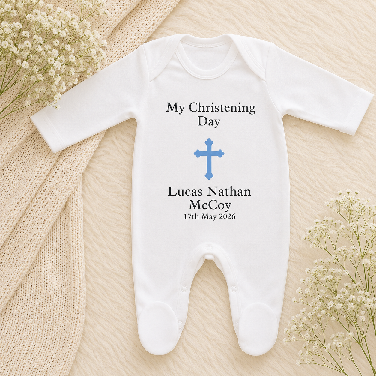 Christening Day Sleepsuit ✨