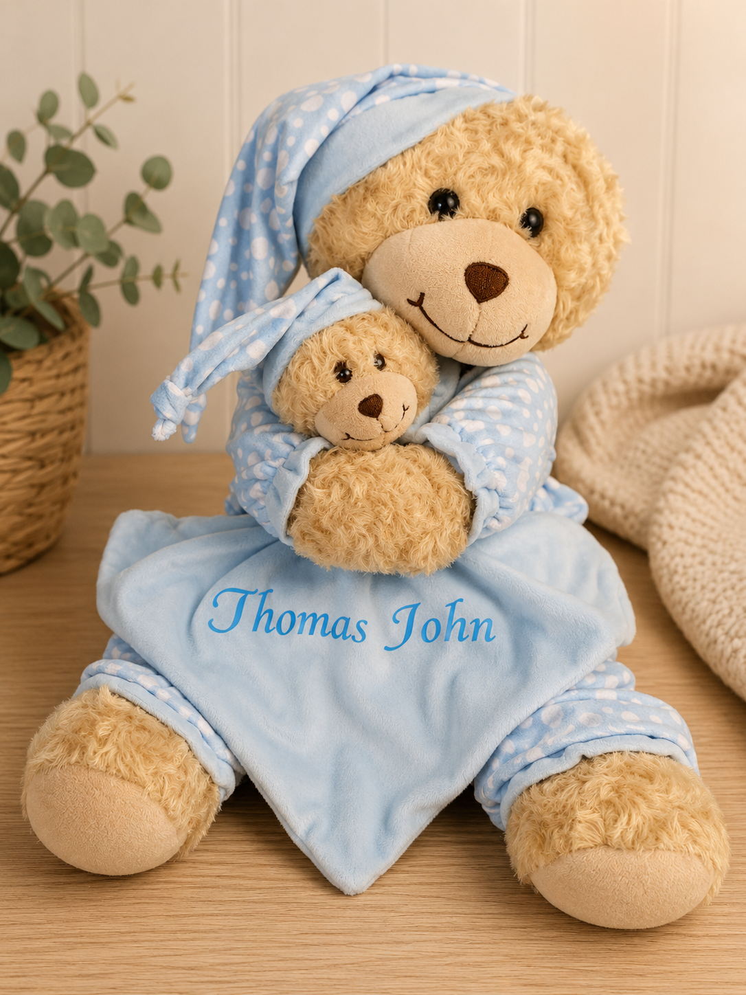 Personalised Bear and comforter set  🧸