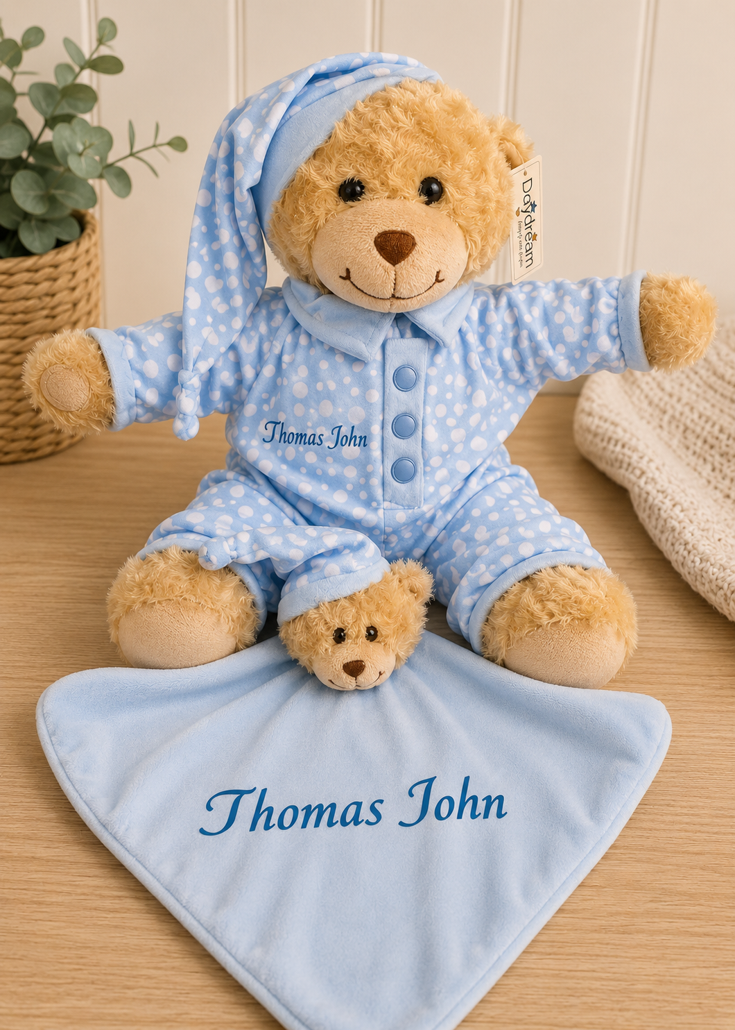 Personalised Bear and comforter set  🧸