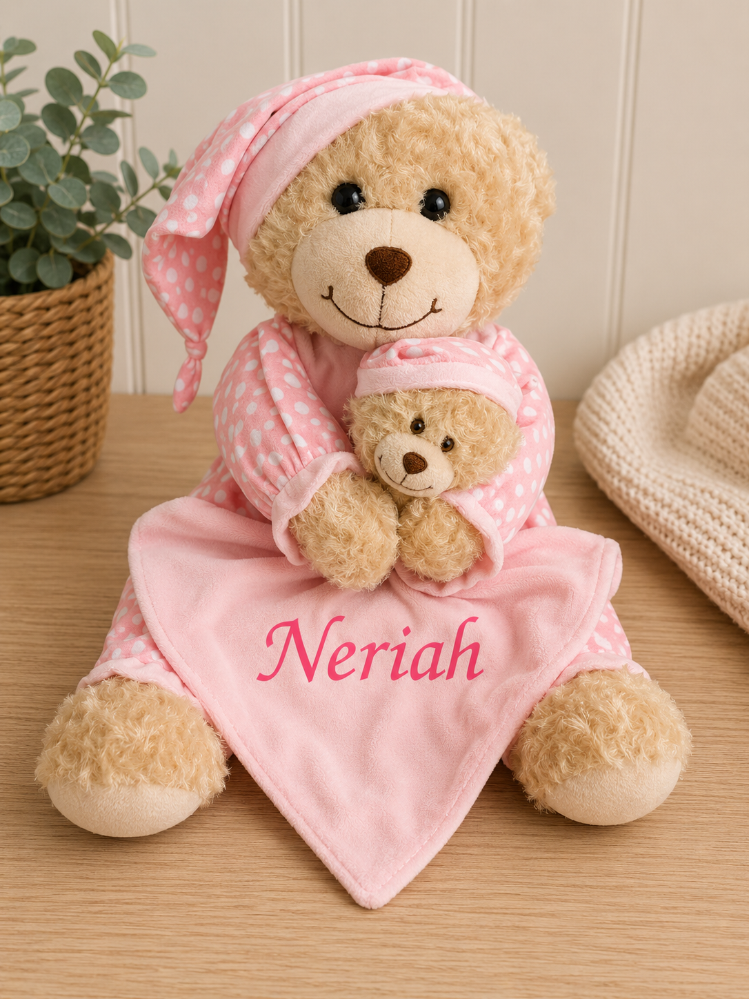 Personalised Bear and comforter set  🧸