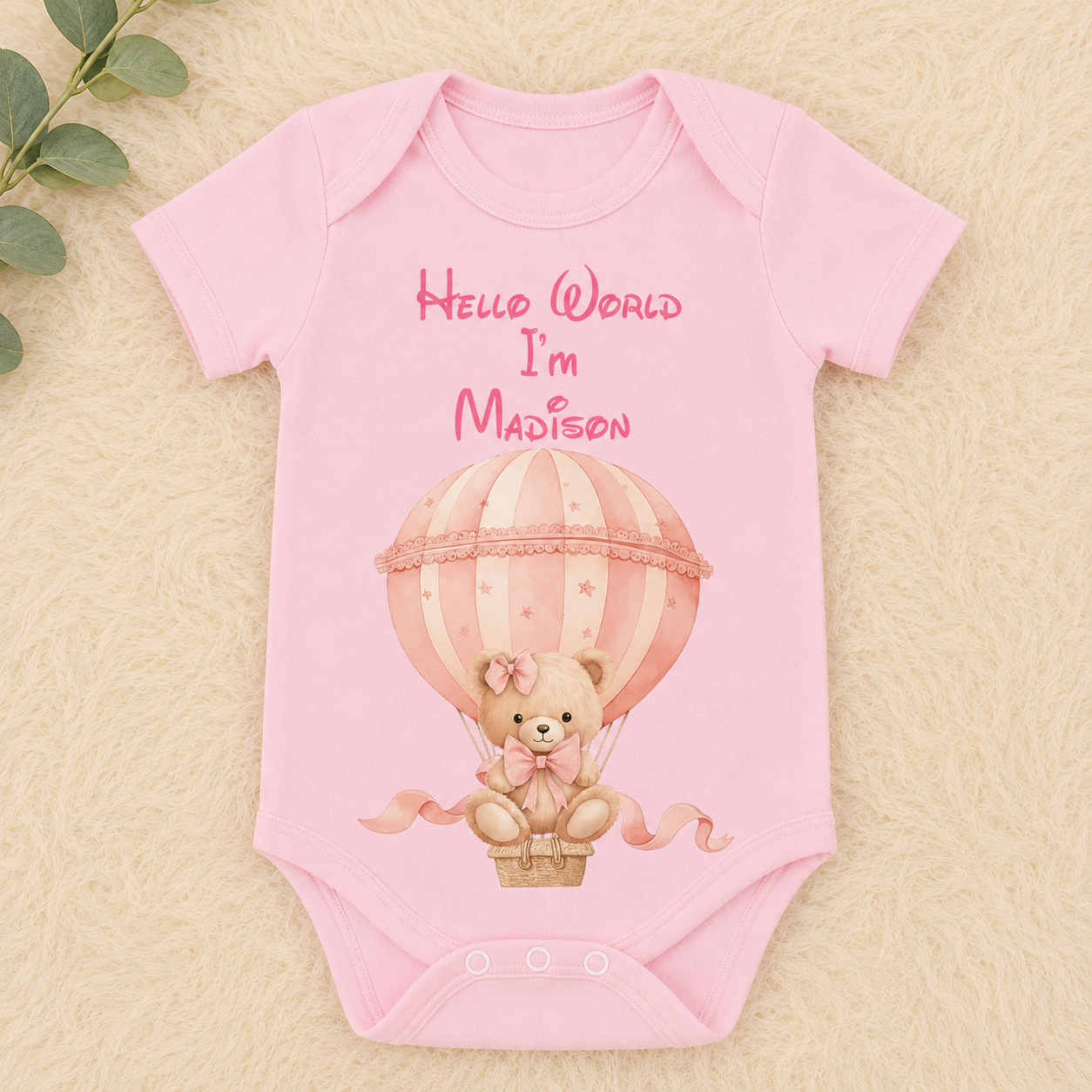 Personalised “Hello World I’m…” Baby Vest