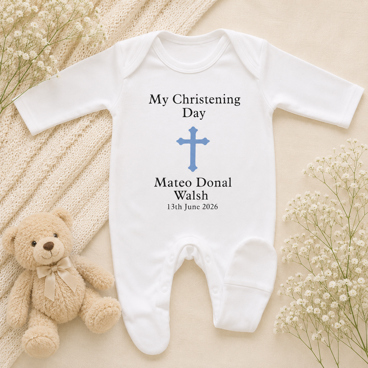 Christening Day Sleepsuit ✨